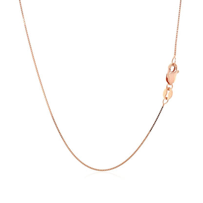 18k Rose Gold Classic Box Chain 0.6mm | Richard Cannon Jewelry