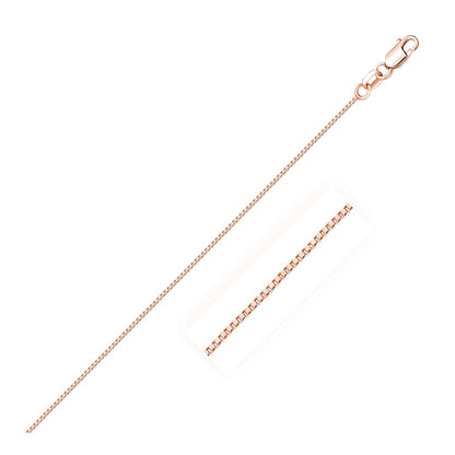 18k Rose Gold Classic Box Chain 0.6mm | Richard Cannon Jewelry