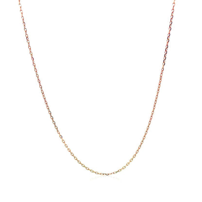 18k Rose Gold Diamond Cut Cable Link Chain 0.8mm | Richard Cannon Jewelry