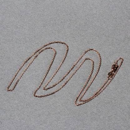 18k Rose Gold Diamond Cut Cable Link Chain 0.8mm | Richard Cannon Jewelry