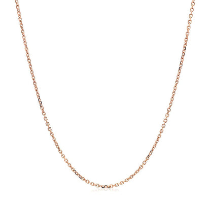 18k Rose Gold Diamond Cut Cable Link Chain 1.1mm | Richard Cannon Jewelry