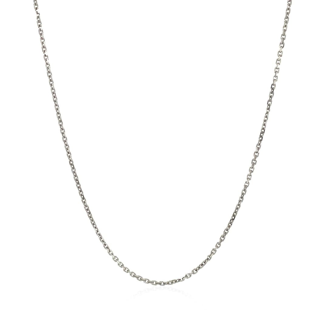 18k White Gold Cable Chain 1.1mm | Richard Cannon Jewelry