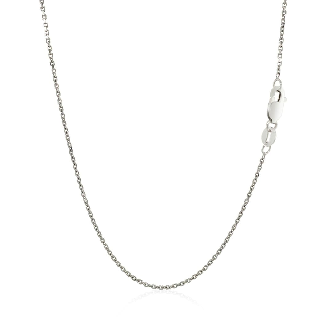 18k White Gold Cable Chain 1.1mm | Richard Cannon Jewelry