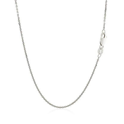 18k White Gold Cable Chain 1.1mm | Richard Cannon Jewelry