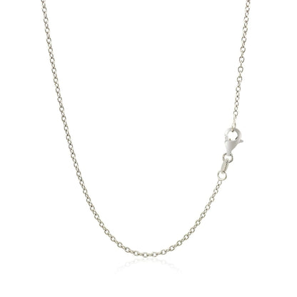 18k White Gold Round Cable Chain 1.5mm | Richard Cannon Jewelry