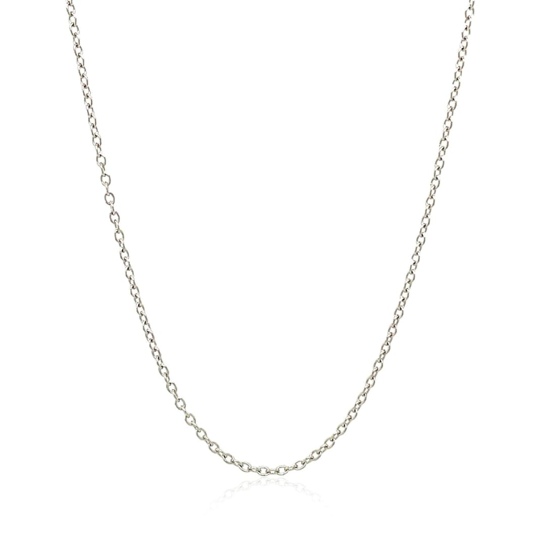 18k White Gold Round Cable Chain 1.5mm | Richard Cannon Jewelry