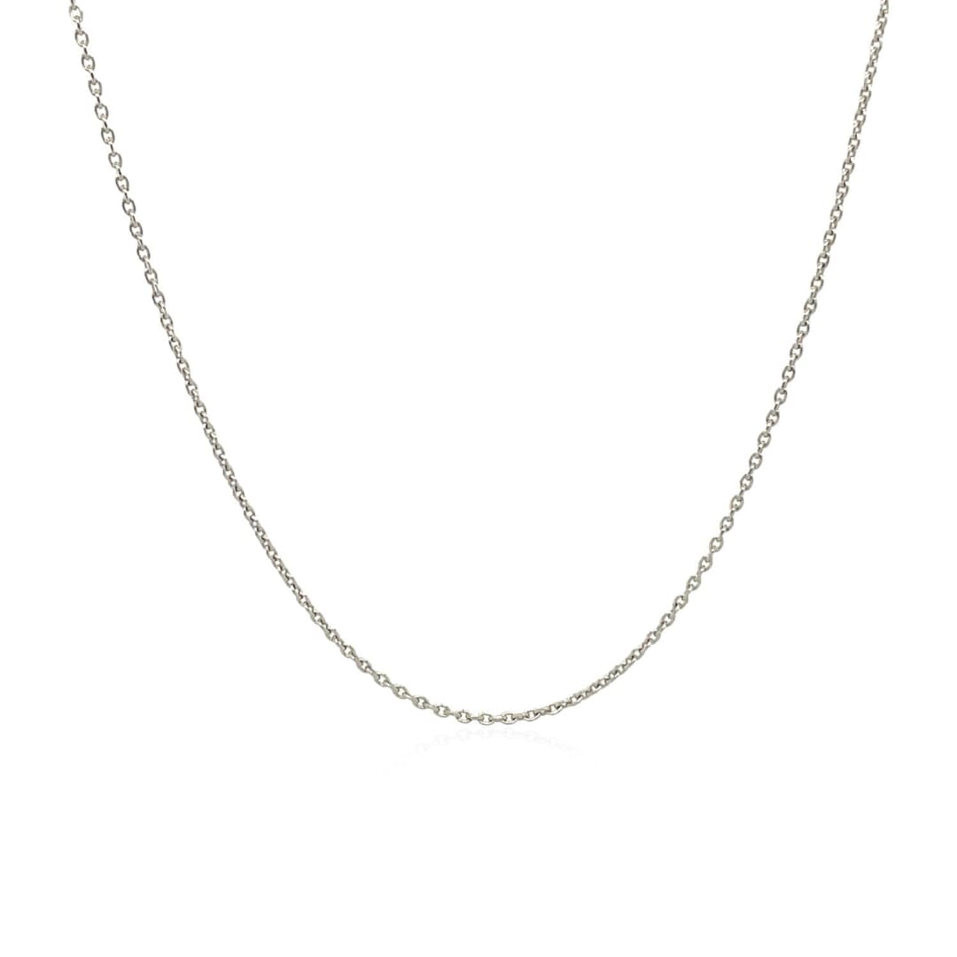 18k White Gold Round Cable Link Chain 0.97mm | Richard Cannon Jewelry