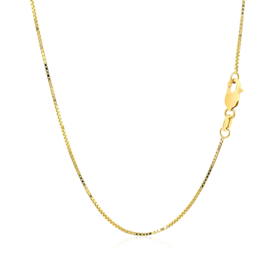 18k Yellow Gold Box Chain 0.8mm | Richard Cannon Jewelry