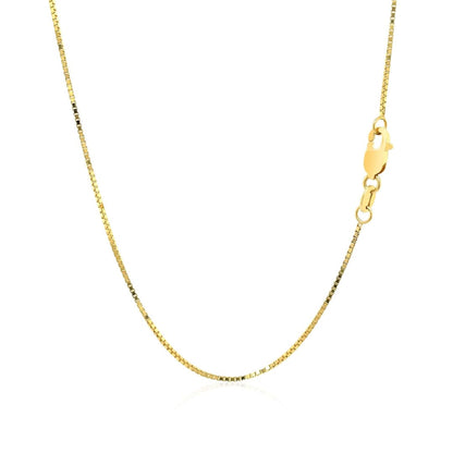 18k Yellow Gold Box Chain 0.8mm | Richard Cannon Jewelry