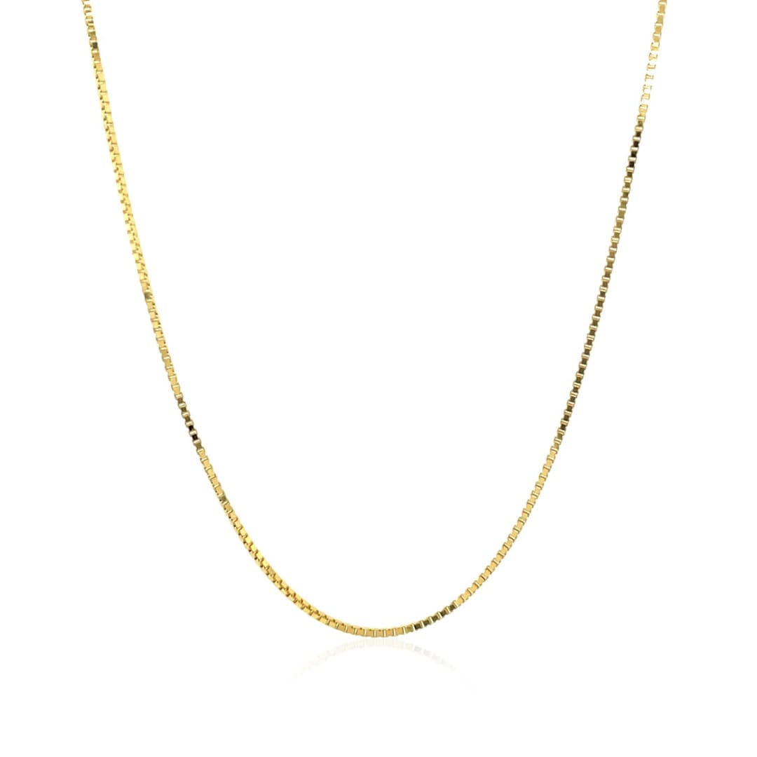 18k Yellow Gold Box Chain 0.8mm | Richard Cannon Jewelry