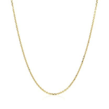 18k Yellow Gold Diamond Cut Cable Link Chain 1.1mm | Richard Cannon Jewelry