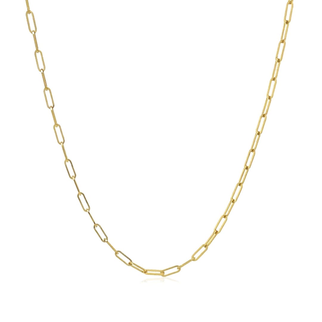 18K Yellow Gold Fine Paperclip Chain (1.5mm) | Richard Cannon Jewelry