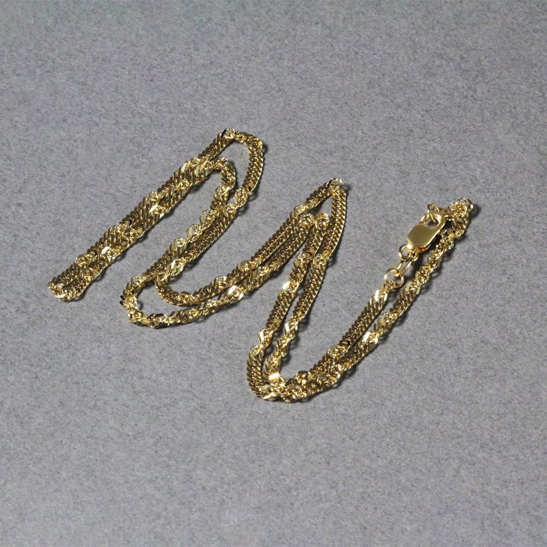 2.1mm 14k Yellow Gold Singapore Chain | Richard Cannon Jewelry