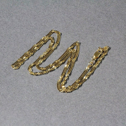 2.1mm 14k Yellow Gold Singapore Chain | Richard Cannon Jewelry