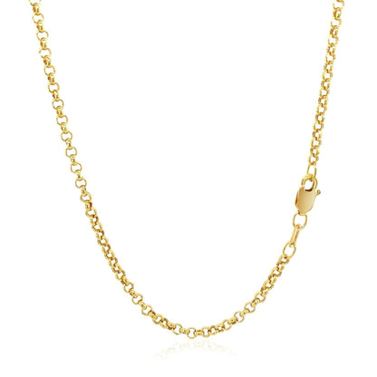 2.3mm 14k Yellow Gold Rolo Chain | Richard Cannon Jewelry