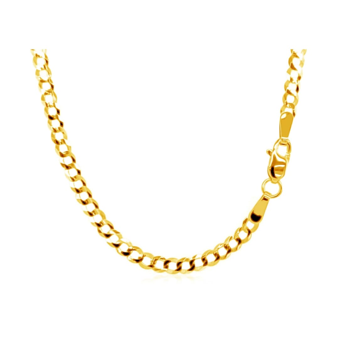 2.4mm 10k Yellow Gold Curb Chain | Richard Cannon Jewelry