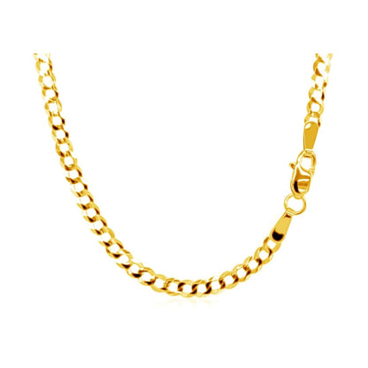 2.4mm 10k Yellow Gold Curb Chain | Richard Cannon Jewelry