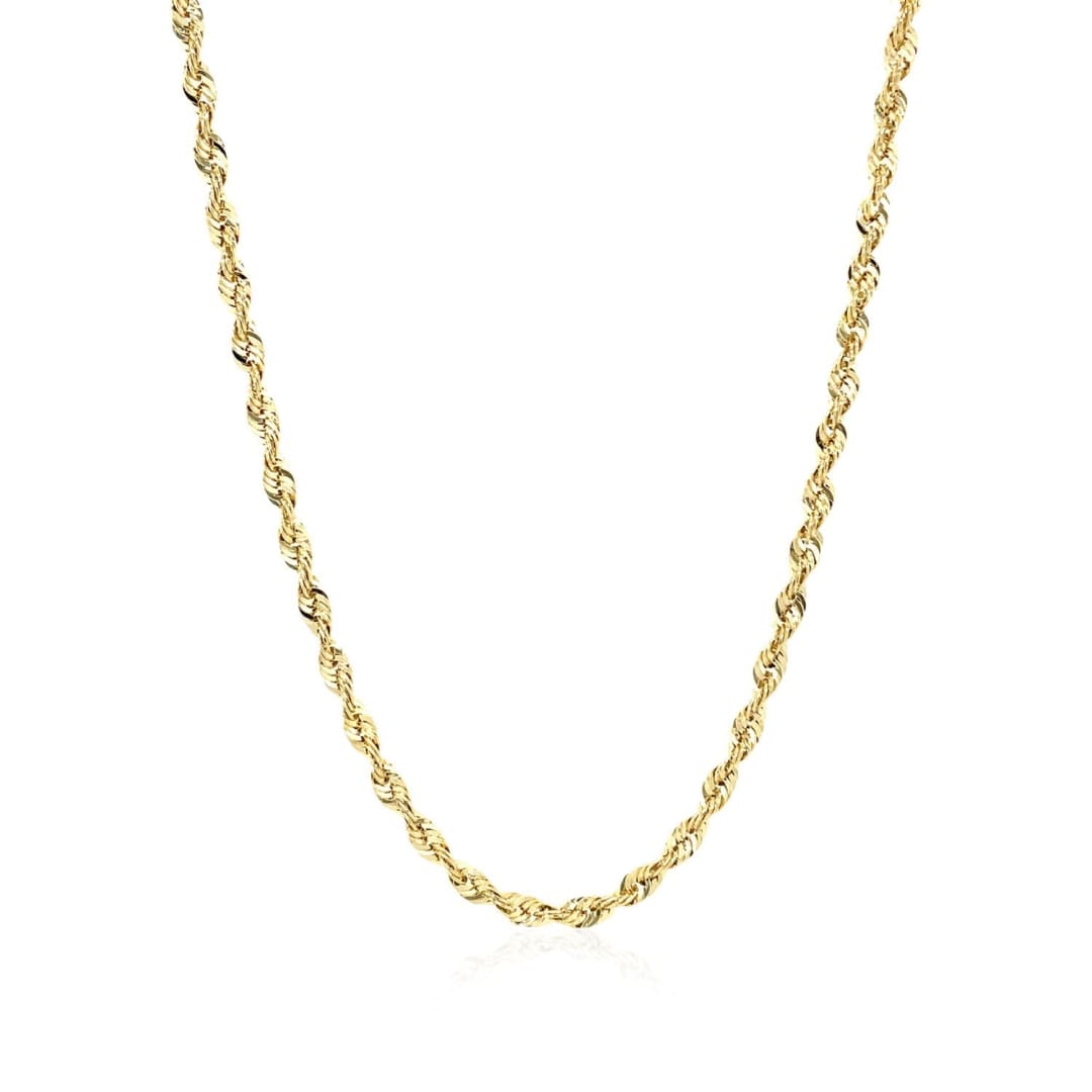 2.5mm 10K Yellow Gold Lite Rope Chain | Richard Cannon Jewelry