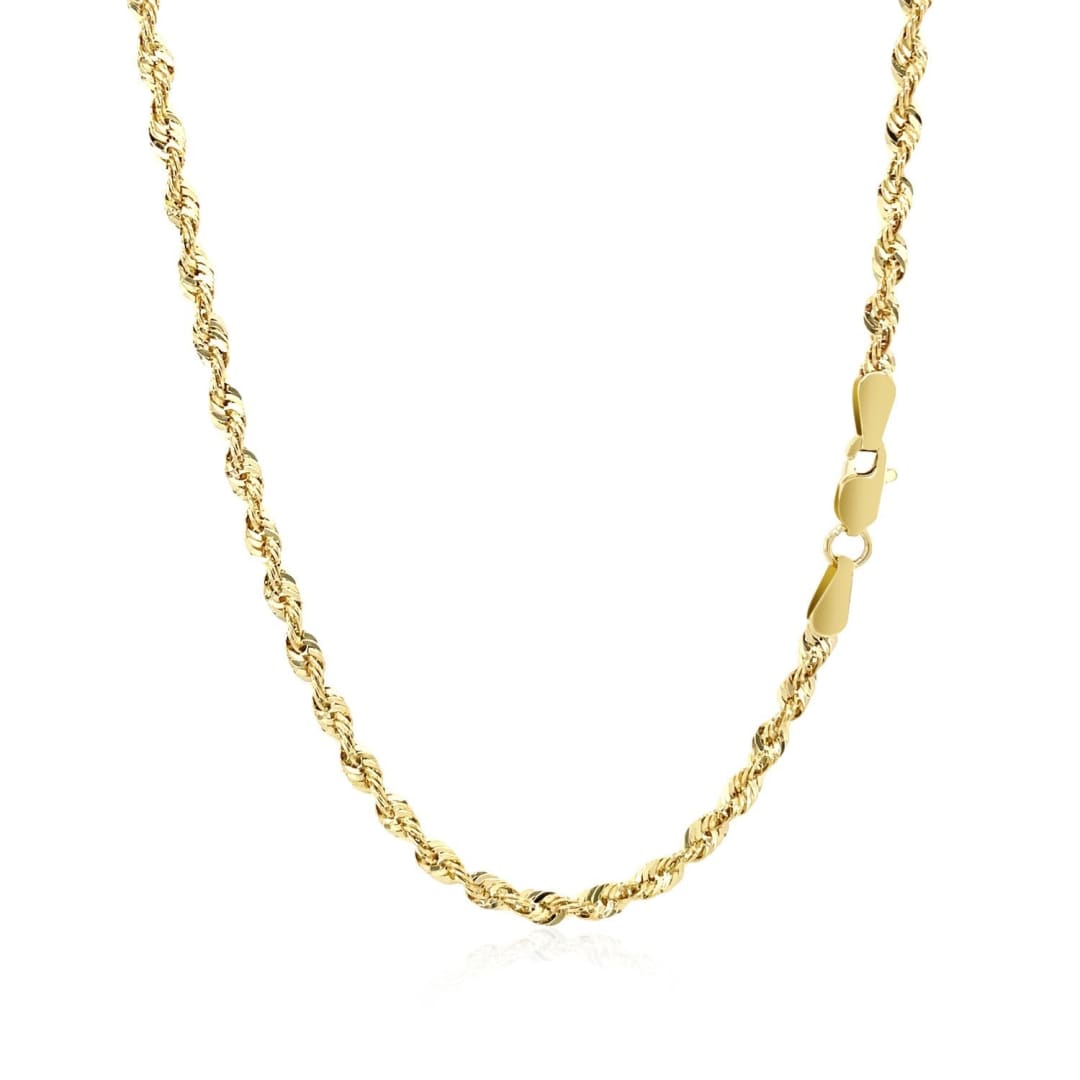 2.5mm 10K Yellow Gold Lite Rope Chain | Richard Cannon Jewelry