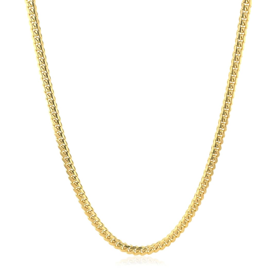 2.6mm 14k Yellow Gold Classic Solid Miami Cuban Chain | Richard Cannon Jewelry