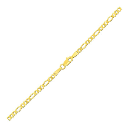 2.8mm 14k Yellow Gold Figaro Anklet | Richard Cannon Jewelry