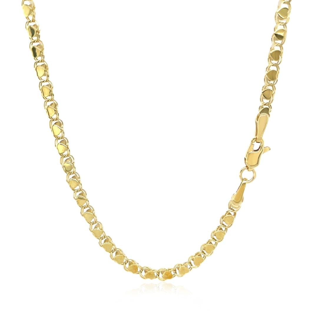 2.9mm 14k Yellow Gold Heart Chain | Richard Cannon Jewelry