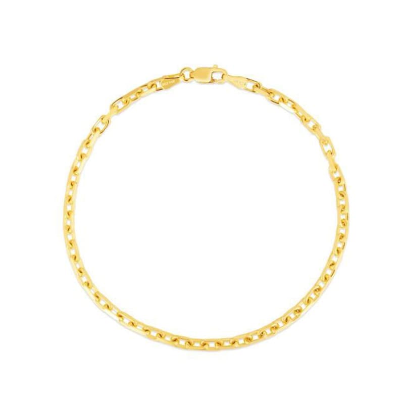 2.5mm 14k Yellow Gold French Cable Chain Bracelet | Richard Cannon Jewelry