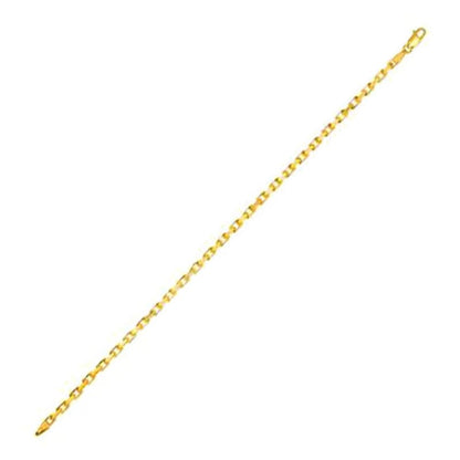 2.5mm 14k Yellow Gold French Cable Chain Bracelet | Richard Cannon Jewelry