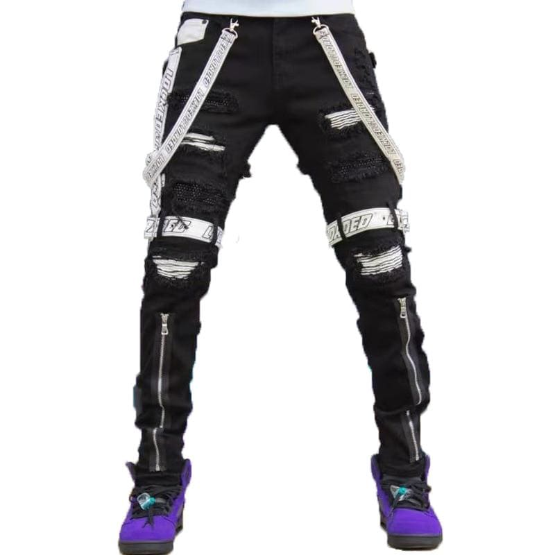 2033 Futuristic Black Jeans [In Store] | The Urban Clothing Shop™
