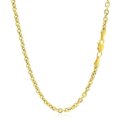 3.0mm 14k Yellow Gold Forsantina Lite Cable Link Chain | Richard Cannon Jewelry