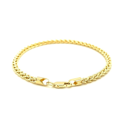 3.3mm 14k Yellow Gold Light Weight Wheat Bracelet | Richard Cannon Jewelry