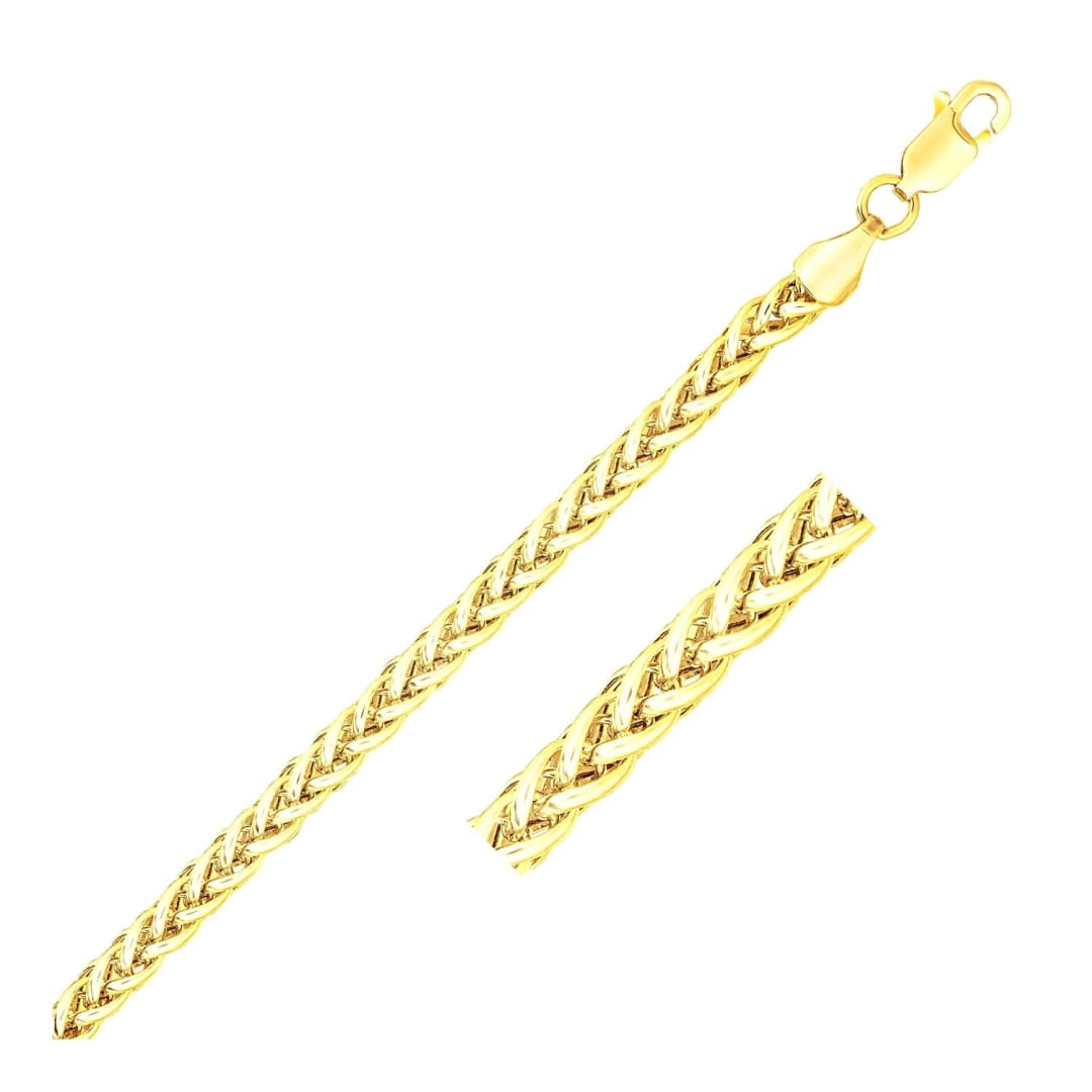 3.3mm 14k Yellow Gold Light Weight Wheat Bracelet | Richard Cannon Jewelry