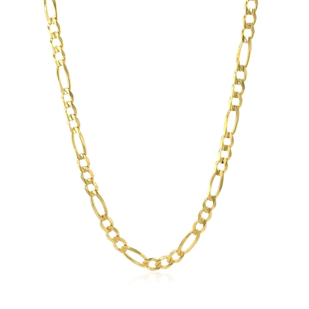 3.7mm 10K Yellow Gold Solid Figaro Chain | Richard Cannon Jewelry