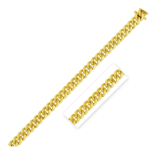 3.9mm 10k Yellow Gold Classic Miami Cuban Solid Chain | Richard Cannon Jewelry