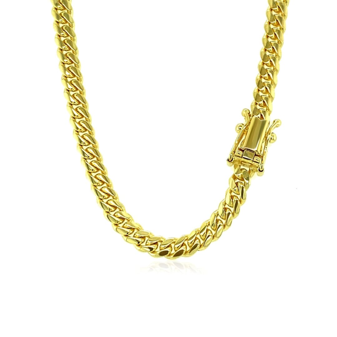 3.9mm 10k Yellow Gold Classic Miami Cuban Solid Chain | Richard Cannon Jewelry