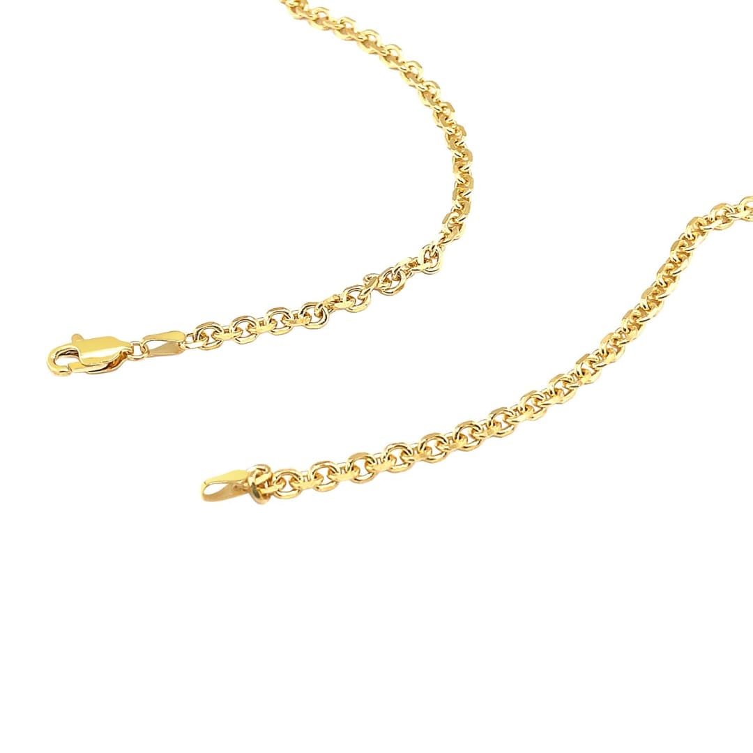 4.0mm 14k Yellow Gold Diamond Cut Cable Link Chain | Richard Cannon Jewelry