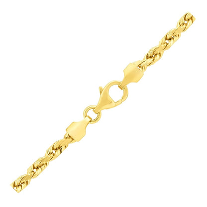 4.0mm 14k Yellow Gold Solid Diamond Cut Rope Bracelet | Richard Cannon Jewelry