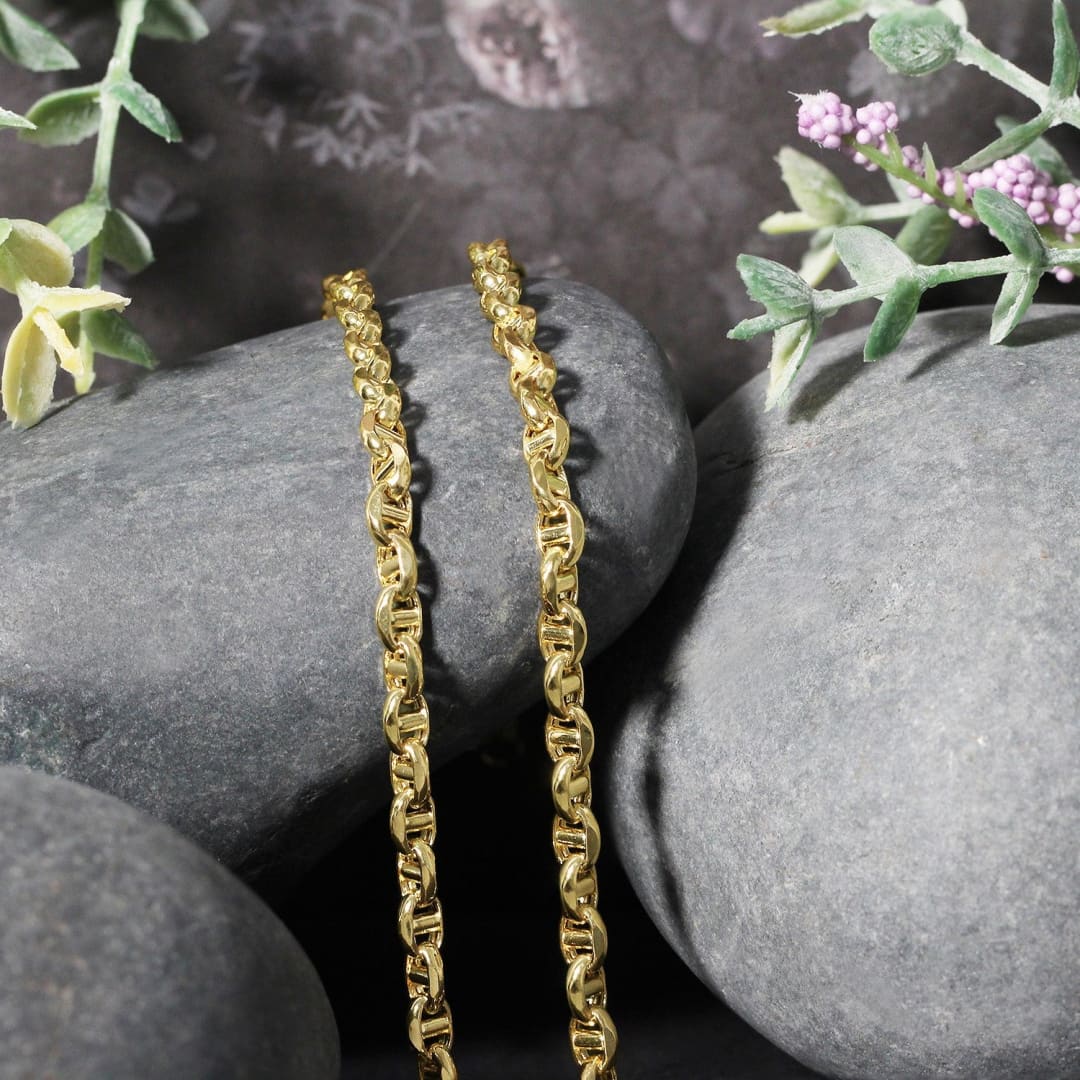 4.5mm 14k Yellow Gold Anchor Chain | Richard Cannon Jewelry