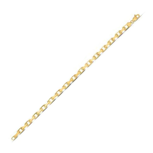 4.8mm 14k Yellow Gold French Cable Chain Bracelet | Richard Cannon Jewelry