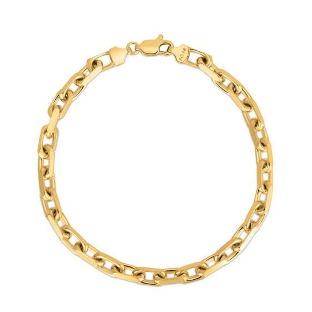4.8mm 14k Yellow Gold French Cable Chain Bracelet | Richard Cannon Jewelry
