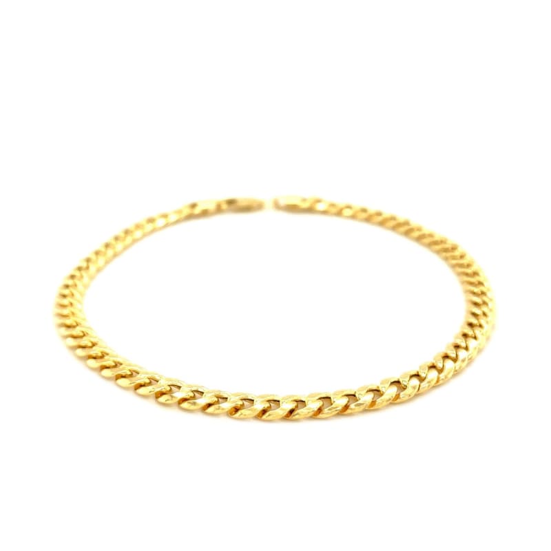 4.5mm 10k Yellow Gold Miami Cuban Semi Solid Bracelet | Richard Cannon Jewelry