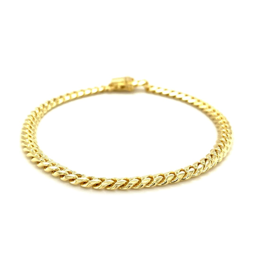 5.0mm 10k Yellow Gold Classic Miami Cuban Solid Bracelet | Richard Cannon Jewelry