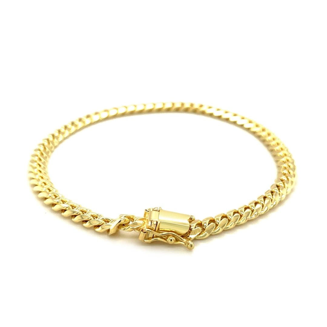 5.0mm 10k Yellow Gold Classic Miami Cuban Solid Bracelet | Richard Cannon Jewelry