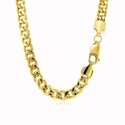 5.3mm 14k Yellow Gold Miami Cuban Semi Solid Chain | Richard Cannon Jewelry