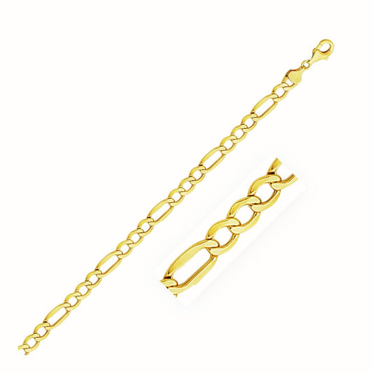 5.4mm 10k Yellow Gold Lite Figaro Chain | Richard Cannon Jewelry