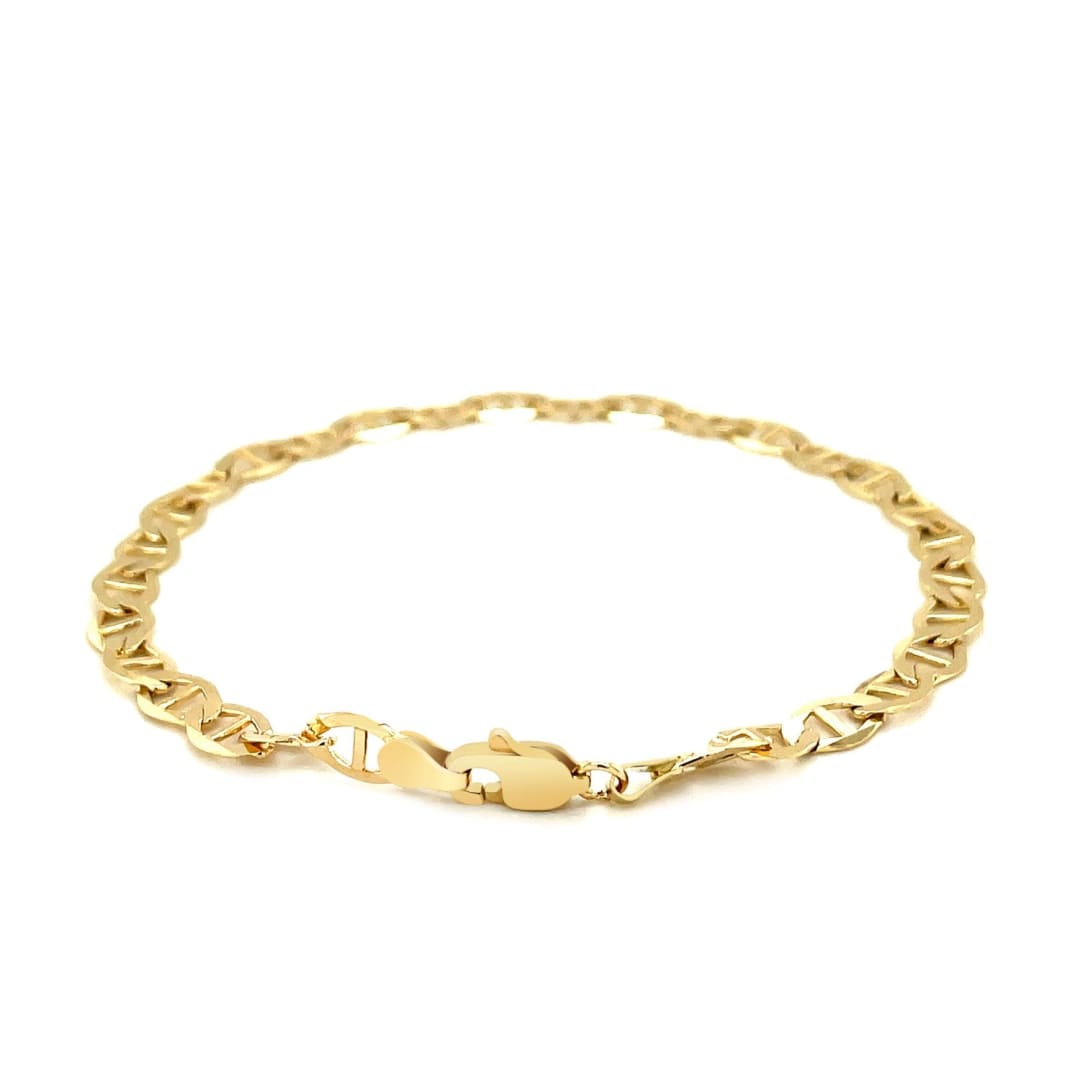 5.5mm 10k Yellow Gold Mariner Link Bracelet | Richard Cannon Jewelry
