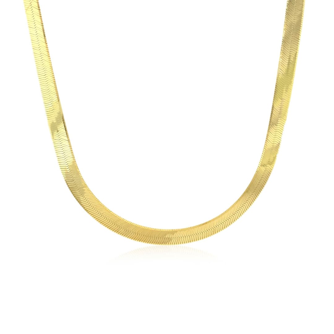 6.0mm 14k Yellow Gold Super Flex Herringbone Chain | Richard Cannon Jewelry