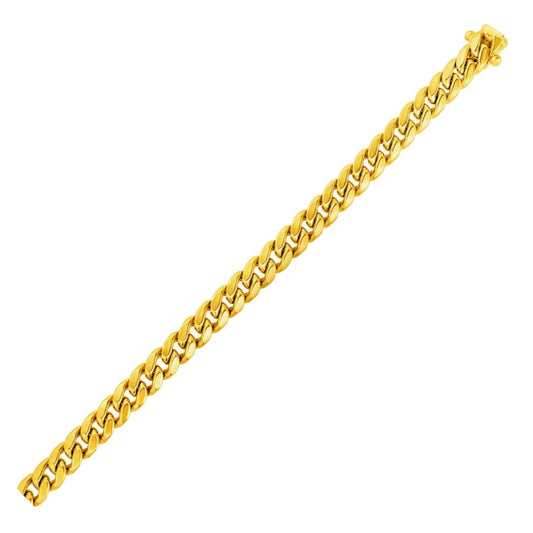 6.1mm 14k Yellow Gold Semi Solid Miami Cuban Bracelet | Richard Cannon Jewelry