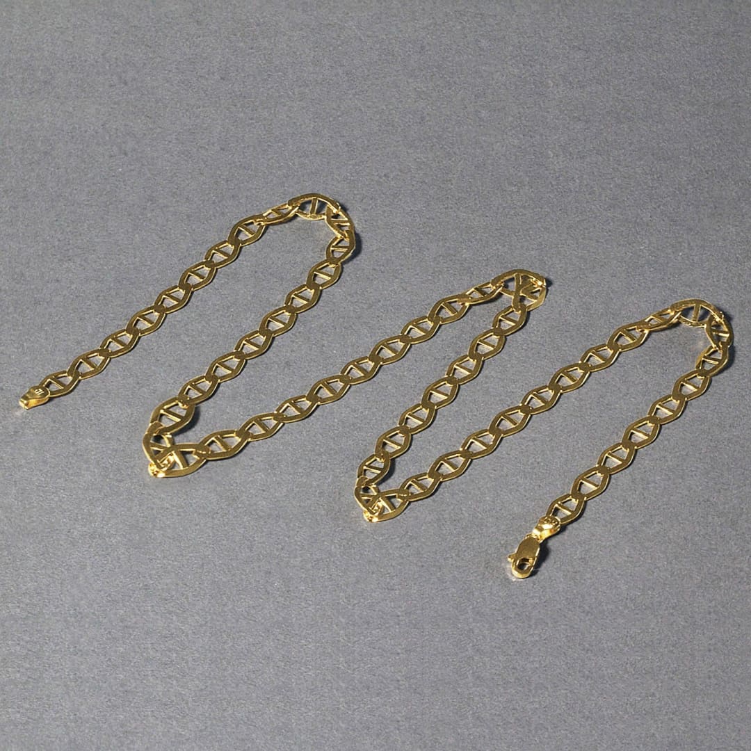 6.3mm 14k Yellow Gold Mariner Link Chain | Richard Cannon Jewelry