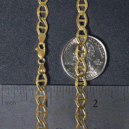 6.3mm 14k Yellow Gold Mariner Link Chain | Richard Cannon Jewelry